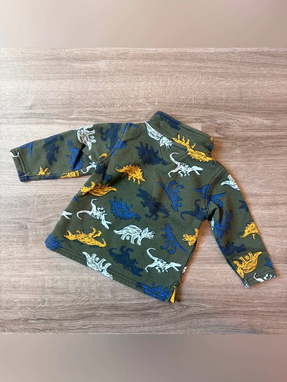 Kids Headquarters baby boys dinosaur print half zip jacket